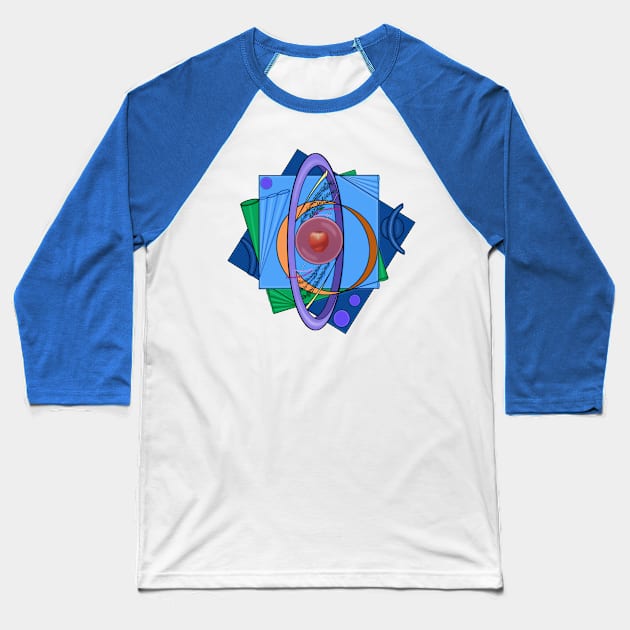 Colorful abstract art Baseball T-Shirt by KateQR